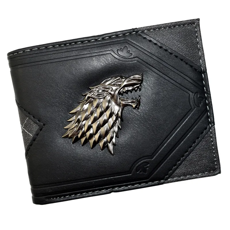 WolfEdge™ Metal Wolf Wallet for Men – PU Leather Short Purse with Coin Pocket & Card Slots 1