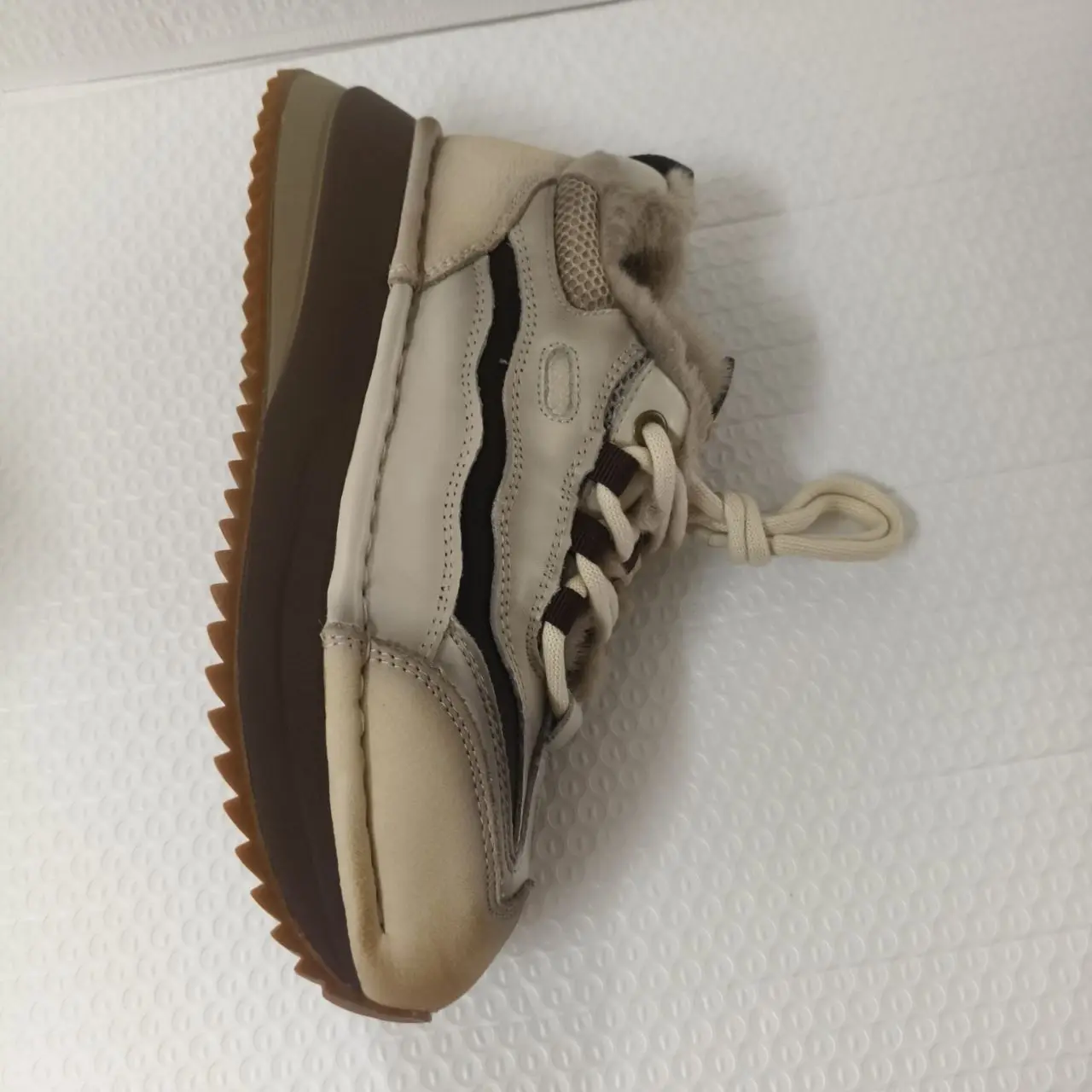 UrbanStride™ Women’s Cow Suede Chunky Sneakers – 4cm Ankle Platform Boots 43