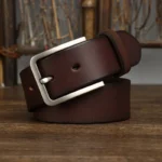 IRONEDGE™ 3.8CM Men’s Genuine Leather Belt – High Quality Jeans & Business Waist Strap 3