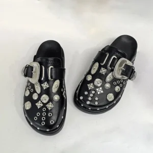 PUNKPLTFM™ Summer Punk Platform Leather Mules 1