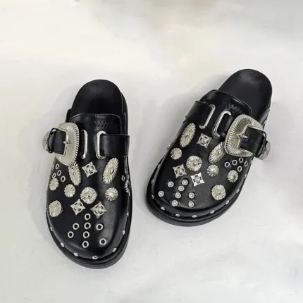 PUNKPLTFM™ Summer Punk Platform Leather Mules 1