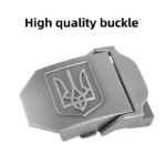 TRYZUB™ Canvas Tactical Belt with Ukraine Emblem – 3.8CM Adjustable Belt for Men & Women 3