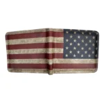 USA Flag Short Wallet – PU Leather Unisex Purse with Zipper Coin Pocket 3