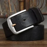 VIPERCRAFT™ 3.8CM Serpentine Leather Belt – Genuine Cowskin Men’s Retro Fashion Belt 2