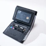 Genuine Leather RFID Wallet for Men – Vertical Short Wallet with Coin & Card Holders 3
