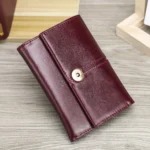 Bellvère™ Genuine Leather Short Wallet – Compact Luxury Women’s Purse with Card & Coin Holder 1