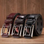 IronMark™ 3.8CM Genuine Leather Men Belt – Double Pin Buckle Cowboy Formal Belt 6