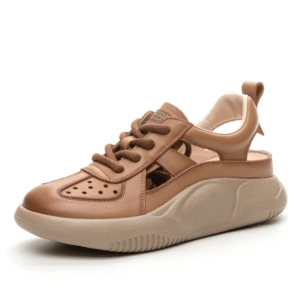 Stratus™ Women's Platform Leather Sneakers Sandals - Genuine Leather Thick Bottom Lightweight