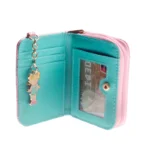 QuiltaLuxe™ Pink Quilted Plaid Wallet – Compact PU Coin Purse with Key Holder for Women 5
