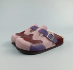 SpringSoul™ Women’s Mixed‑Color Cow Suede Boston Clogs - Genuine Leather Cork Slippers 10