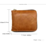 ClassicVault™ Vintage Zipper Wallet for Men – PU Leather Short Coin & Card Holder Purse 4