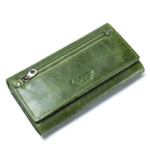 Eloria™ Genuine Leather Long Clutch Wallet – Women's Large Capacity Clutch Purse with Phone & Card Holder