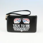 LetterEase™ Minimalist Zipper Clutch Wallet – PU Wristlet with Letter Print 1