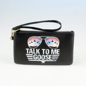 LetterEase™ Minimalist Zipper Clutch Wallet – PU Wristlet with Letter Print 1