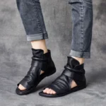 AquilaStrap™ Women’s Handmade Cowhide Gladiator Zipper Sandals 5