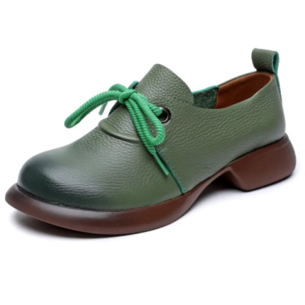 SoleCraft Nomad™ | Women’s 3cm Genuine Leather Ethnic Moccasins Loafers – Handmade Round Toe Flats for Summer & Autumn