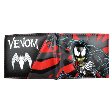 VenomStrike™ Marvel Venom Wallet – Metal 3D Design PU Leather Short Wallet with Coin Pocket 2