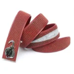 RAREBLAZE™ Red Stingray Leather Men’s Belt – Authentic Thailand Skate Skin Luxury Belt 3
