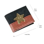 UniGrid™ Slim PU Wallet – Geometric Unisex Wallet with Cartoon Print & Card Holder 6