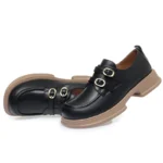 Camden™ Women’s British-Style Double-Buckle Platform Loafers. 3