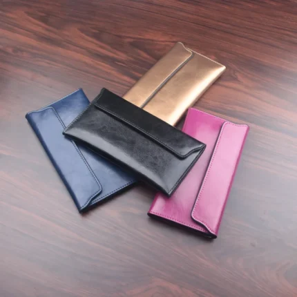 LineaLuxe™ Women's Long Thin Leather Wallet – Slim Cowhide Clutch Purse with Multi-Card Storage 2