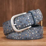 STARGRIT™ Punk Rock Rivet Belt – 3.7CM Wide Sequin Belt for Women 1