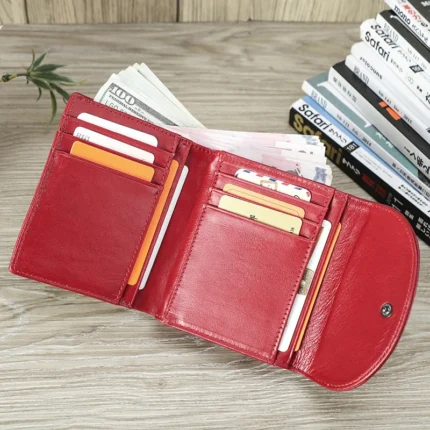 Luxora™ Women's Short Genuine Leather Wallet – RFID Clutch Coin & Card Purse 2