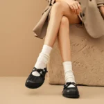 Women's Cow Leather Narrow Band Mules – Handmade Fashion Slippers for Spring & Autumn 2
