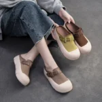 SOLEQUEST™ Retro Platform Wedge Leather Slippers 4