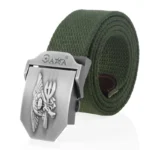 NAVYFORCE™ Tactical Canvas Belt for Men – NAVY SEAL Buckle Military Army Waist Strap 6