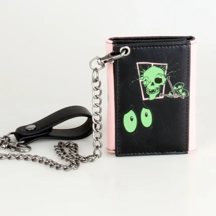 LumaFold™ Anime Tri-Fold Chain Wallet – Glow-in-the-Dark PU Card Holder for Men & Women 1