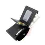 UrbanSlim™ Slim PU Leather Wallet for Men – Short Fashion Card Holder with Coin Pocket & Photo Slot 3