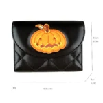 PatchPumpkin™ Women’s Halloween Wallet – Trifold PU Purse with Pumpkin Embroidery 4