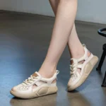 Stratus™ Women's Platform Leather Sneakers Sandals - Genuine Leather Thick Bottom Lightweight 5