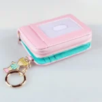 QuiltaLuxe™ Pink Quilted Plaid Wallet – Compact PU Coin Purse with Key Holder for Women 4