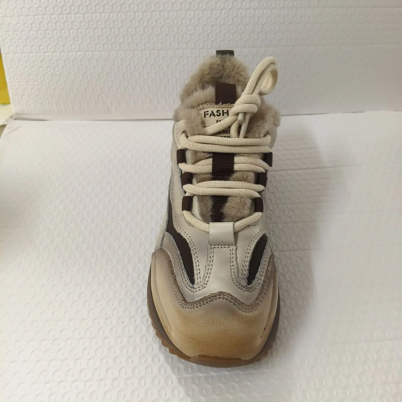 UrbanStride™ Women’s Cow Suede Chunky Sneakers – 4cm Ankle Platform Boots 42