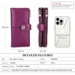AirtagSecure™ Full-Grain Leather Clutch Wallet For Women – AirTag-Ready Clutch Purse 4