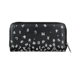 Printelle™ Letter Print Long Wallet – Minimalist PU Clutch Card Holder for Women 2