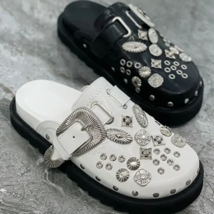 PUNKPLTFM™ Summer Punk Platform Leather Mules 2
