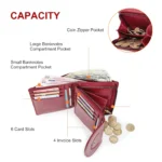 Luxora™ Women's Short Genuine Leather Wallet – RFID Clutch Coin & Card Purse 5