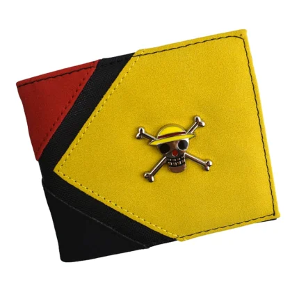 Skull Metal Men’s Short Wallet – Cool PU Leather Short Purse with Coin Pocket & Card Holder 2