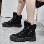 WinterStride™ Plush-Lined Suede Snow Boots – Women’s Genuine Leather Ankle Sneakers 4