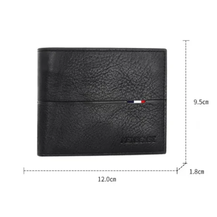 UrbanSlim™ Slim PU Leather Wallet for Men – Short Fashion Card Holder with Coin Pocket & Photo Slot 2