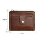 SlimCore™ Slim PU Leather Wallet for Men – Card Holder with Zipper Coin Pocket & Minimalist Design 6