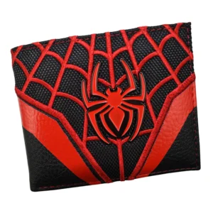 SpiderHero™ Spiderman Marvel Wallet – PU Leather Short Purse with Metal Design & Coin Pocket 1