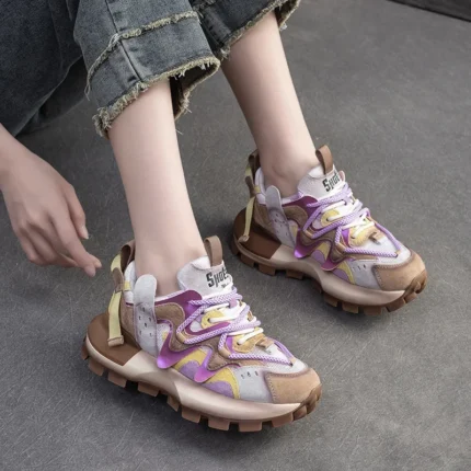 BreezeLift™ 4.5cm Chunky Sneaker Sandals for Women – Summer Platform Comfort Shoes 6