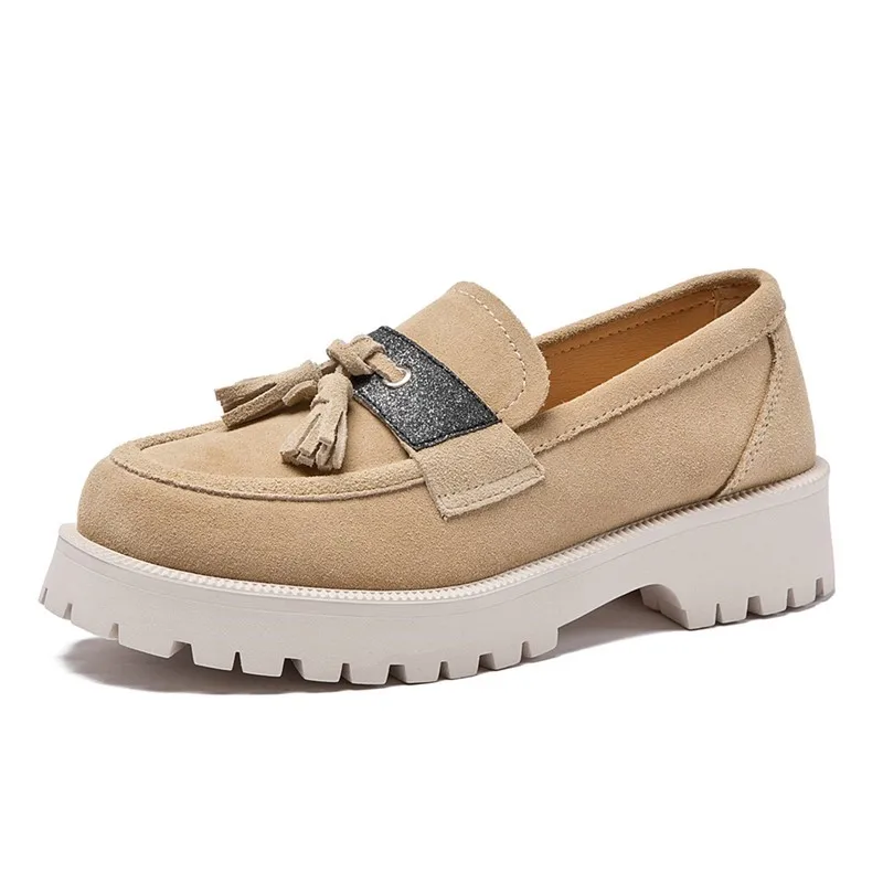 Winslow™ Women’s Genuine Leather & Suede Platform Loafers 6