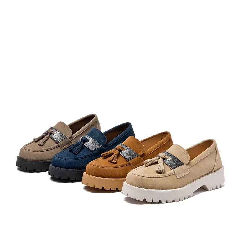 Winslow™ Women’s Genuine Leather & Suede Platform Loafers 4