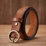 AURABELT™ 2.5CM Genuine Girls Cowhide Leather Belt – Copper Buckle Slim Belt for Women 3