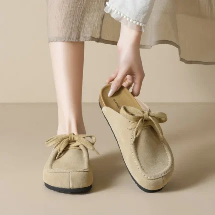 Aveline™ Women’s Vintage Lace-Up Suede Mules 2